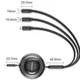 Vention Cable USB-C a 3xUSB-C 100W Retráctil 1.1m Morado